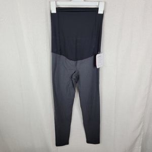 Isabel Maternity by Ingrid & Isabel SMALL Fleece Gray Crossover Panel Leggings